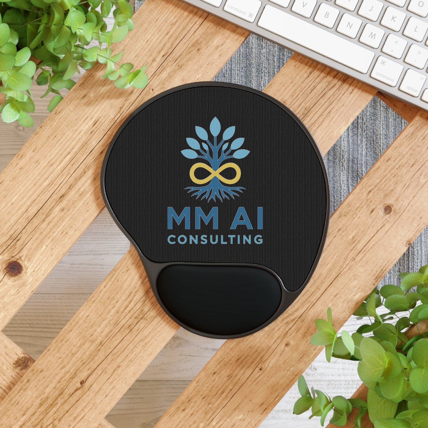Personalized Mouse Pad with Wrist Rest — Ergonomic Office Desk Mousepad