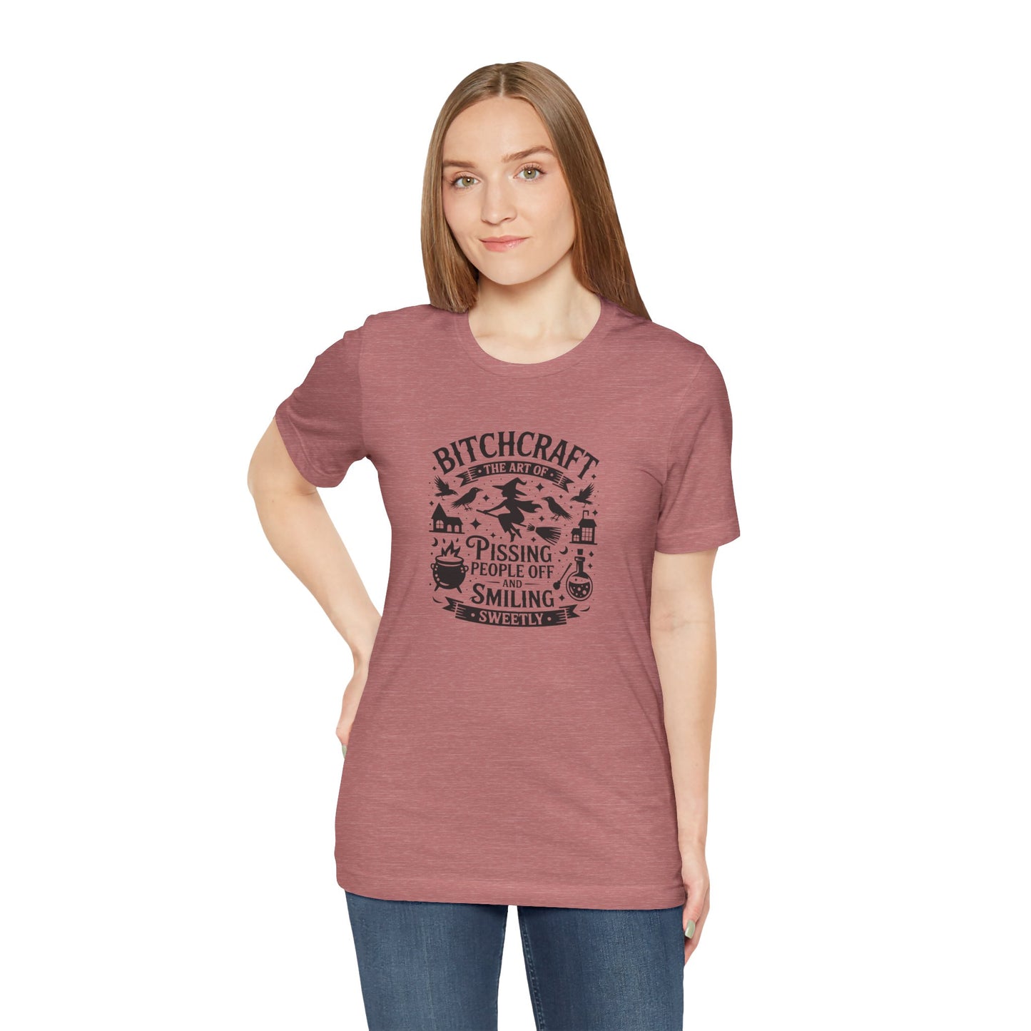 Bitchcraft Unisex Tee: Magical Attitude Shirt, Witchy Apparel, Unique Gift, Humor T-Shirt, Fun Everyday Wear