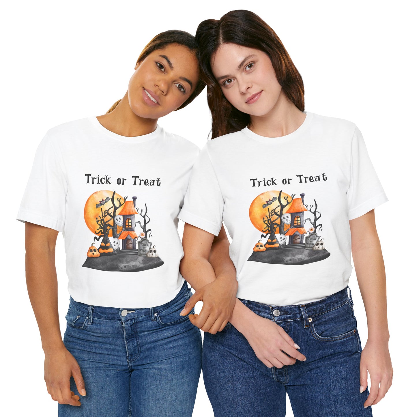 Funny Trick or Treat  Unisex Tee: Magical Attitude Shirt, Witchy Apparel, Unique Gift, Humor T-Shirt, Fun Everyday Wear