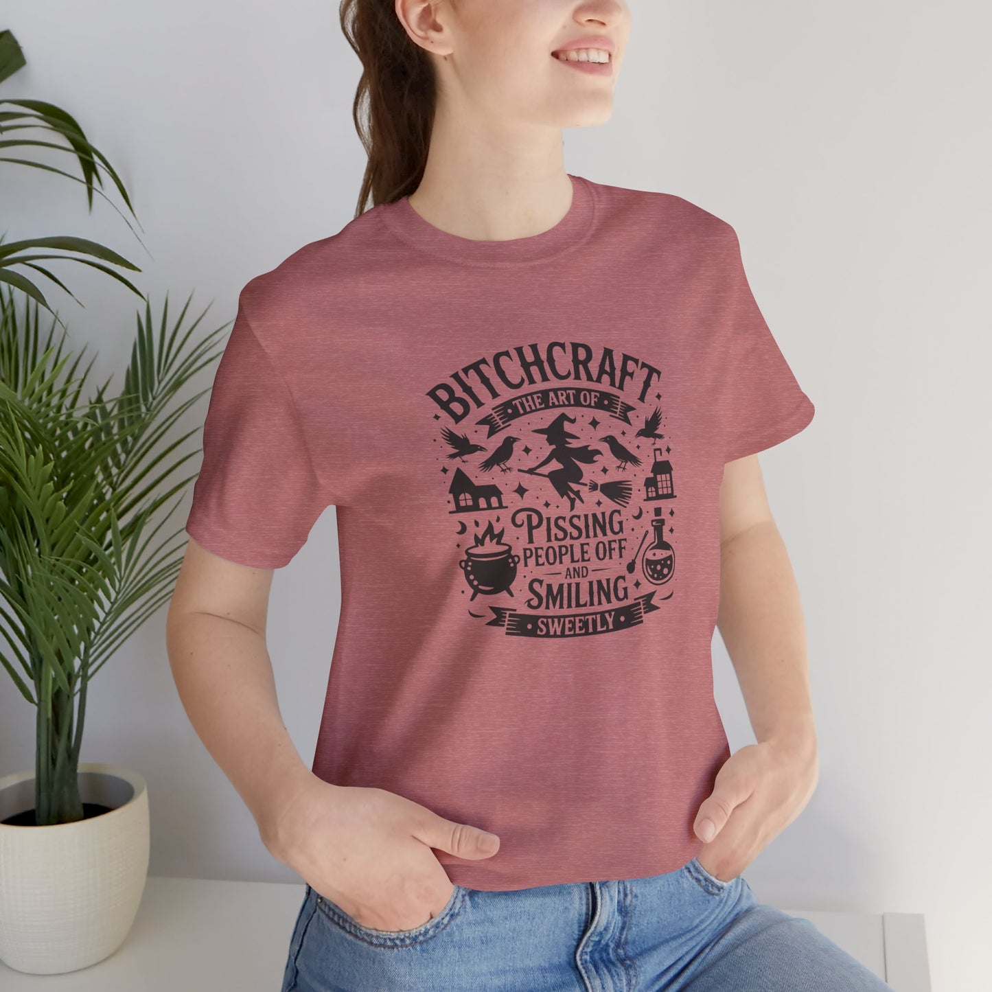 Bitchcraft Unisex Tee: Magical Attitude Shirt, Witchy Apparel, Unique Gift, Humor T-Shirt, Fun Everyday Wear