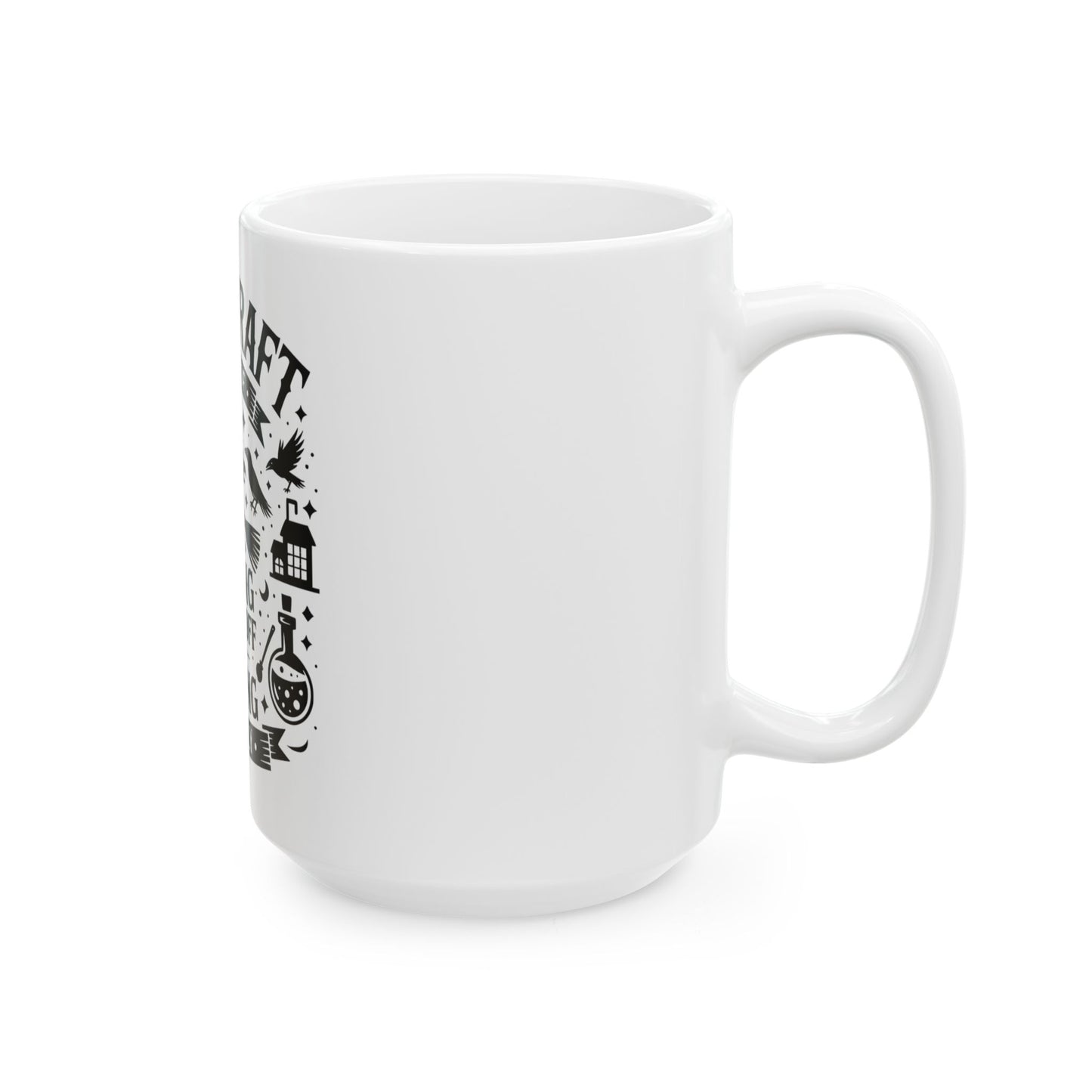Bitchcraft Black and White Ceramic Mug, Inspirational Coffee Cup, Heartfelt Gift, Self-Care, Home Decor, Morning Routine, Thoughtful Present