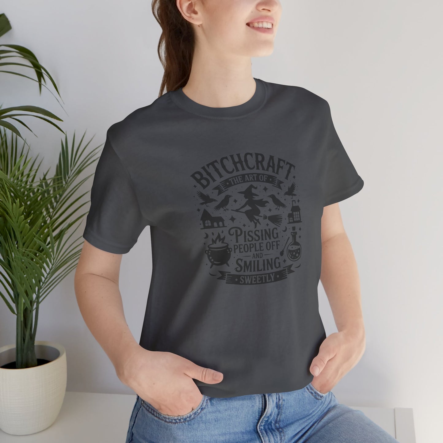 Bitchcraft Unisex Tee: Magical Attitude Shirt, Witchy Apparel, Unique Gift, Humor T-Shirt, Fun Everyday Wear