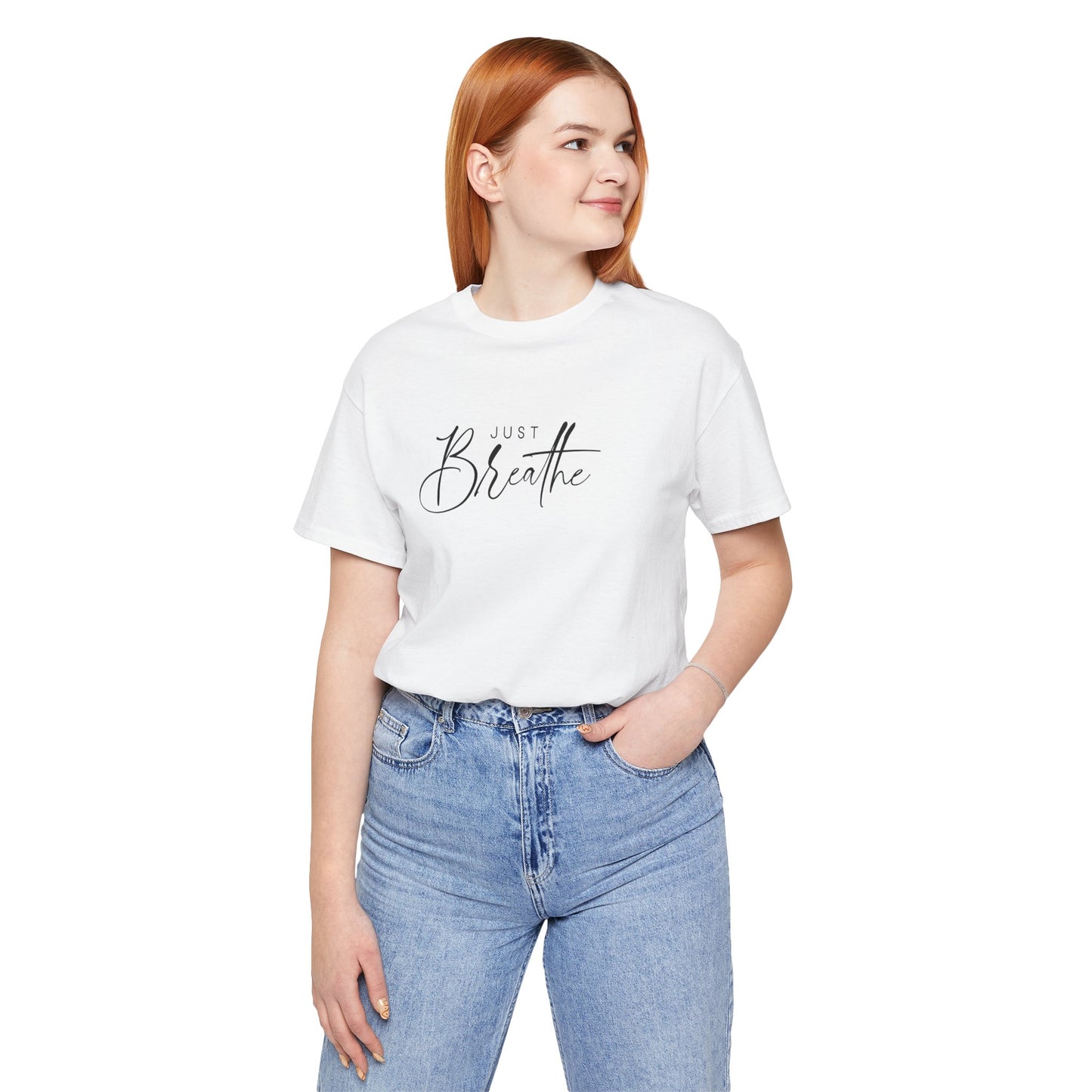 Just Breathe Short Sleeve Tee - Unisex T-shirt for Everyday Wear, Casual Gift, Trendy Apparel, Perfect for Self-Expression, [...]