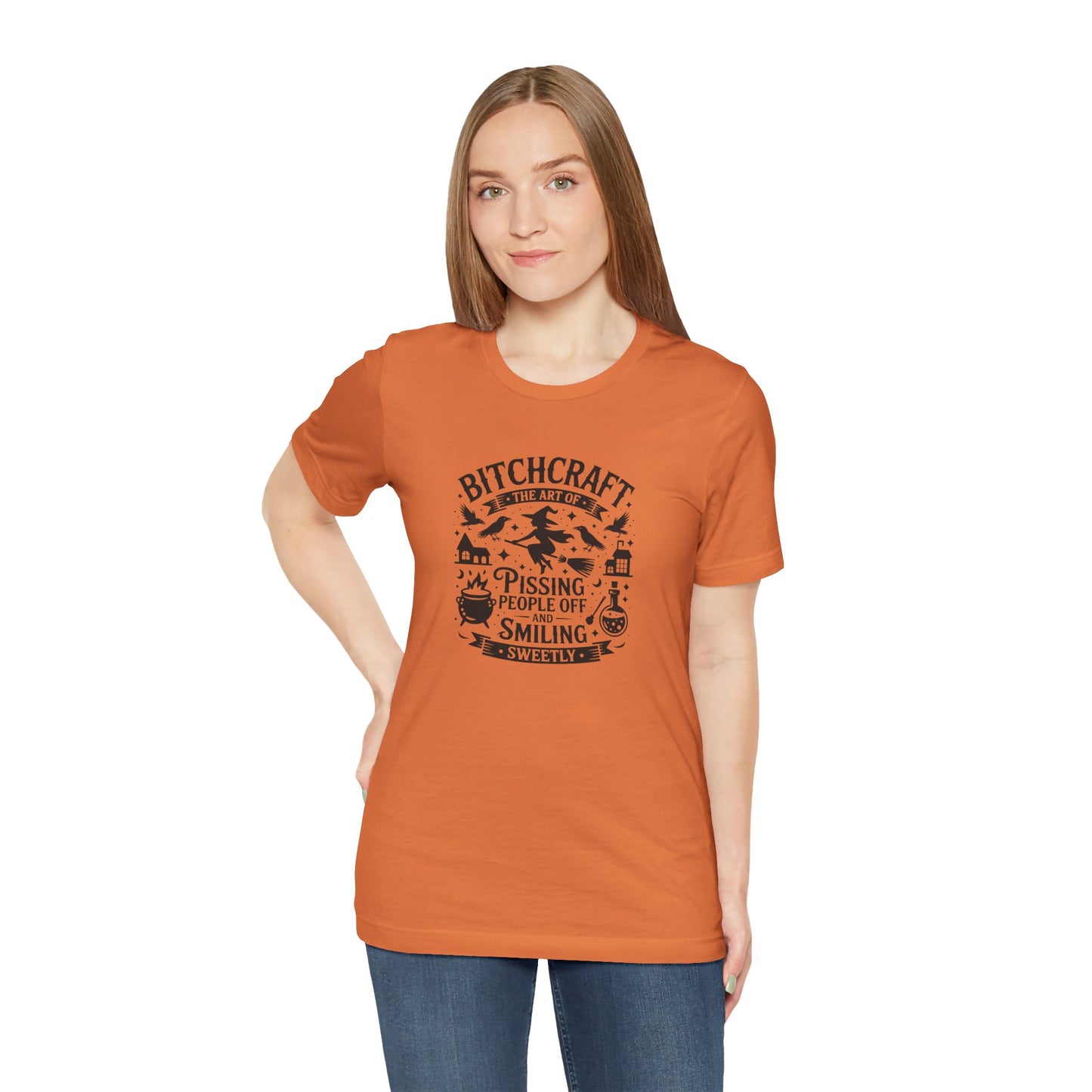 Bitchcraft Unisex Tee: Magical Attitude Shirt, Witchy Apparel, Unique Gift, Humor T-Shirt, Fun Everyday Wear