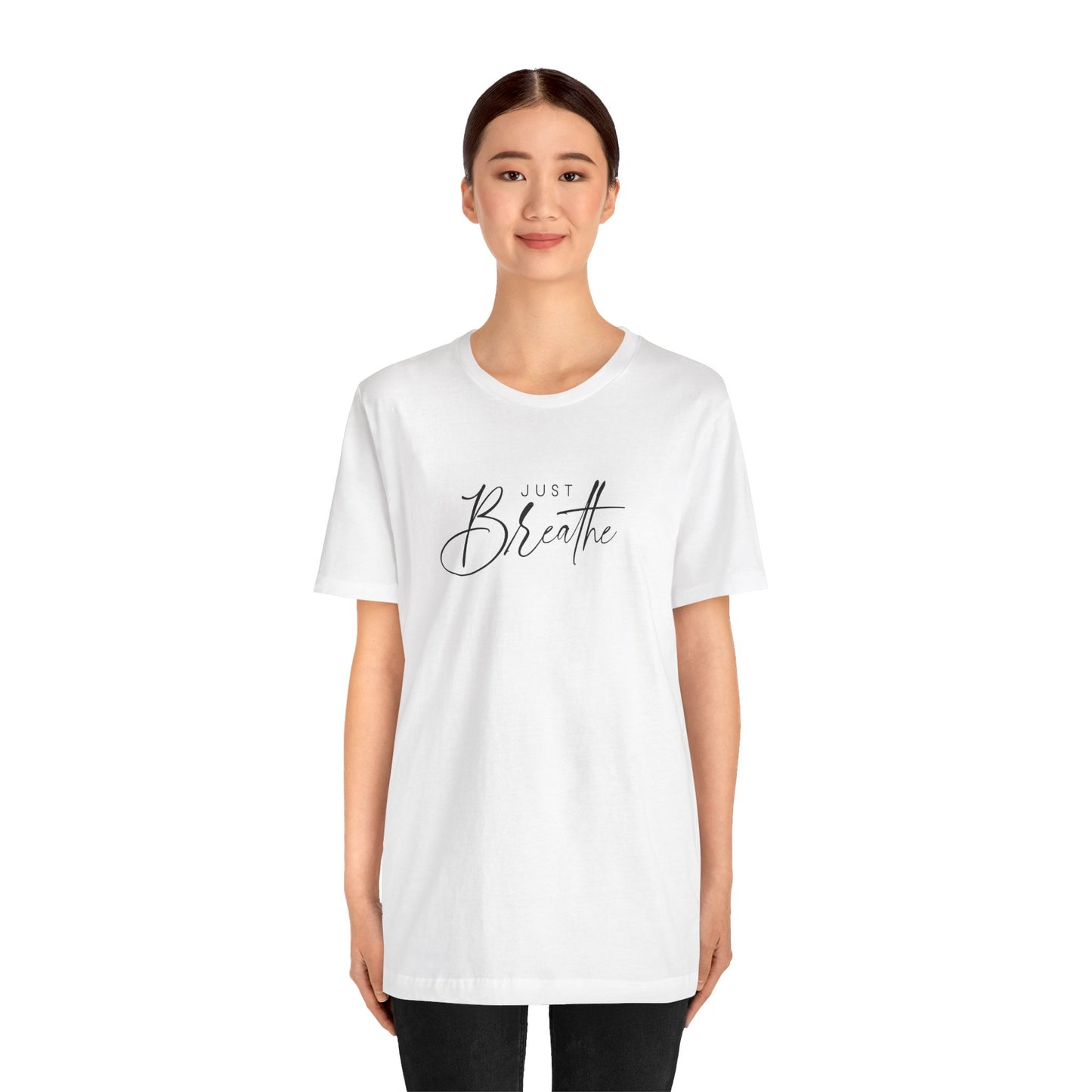 Just Breathe Short Sleeve Tee - Unisex T-shirt for Everyday Wear, Casual Gift, Trendy Apparel, Perfect for Self-Expression, [...]