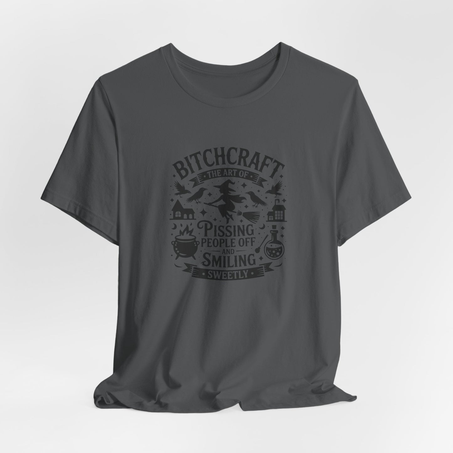 Bitchcraft Unisex Tee: Magical Attitude Shirt, Witchy Apparel, Unique Gift, Humor T-Shirt, Fun Everyday Wear