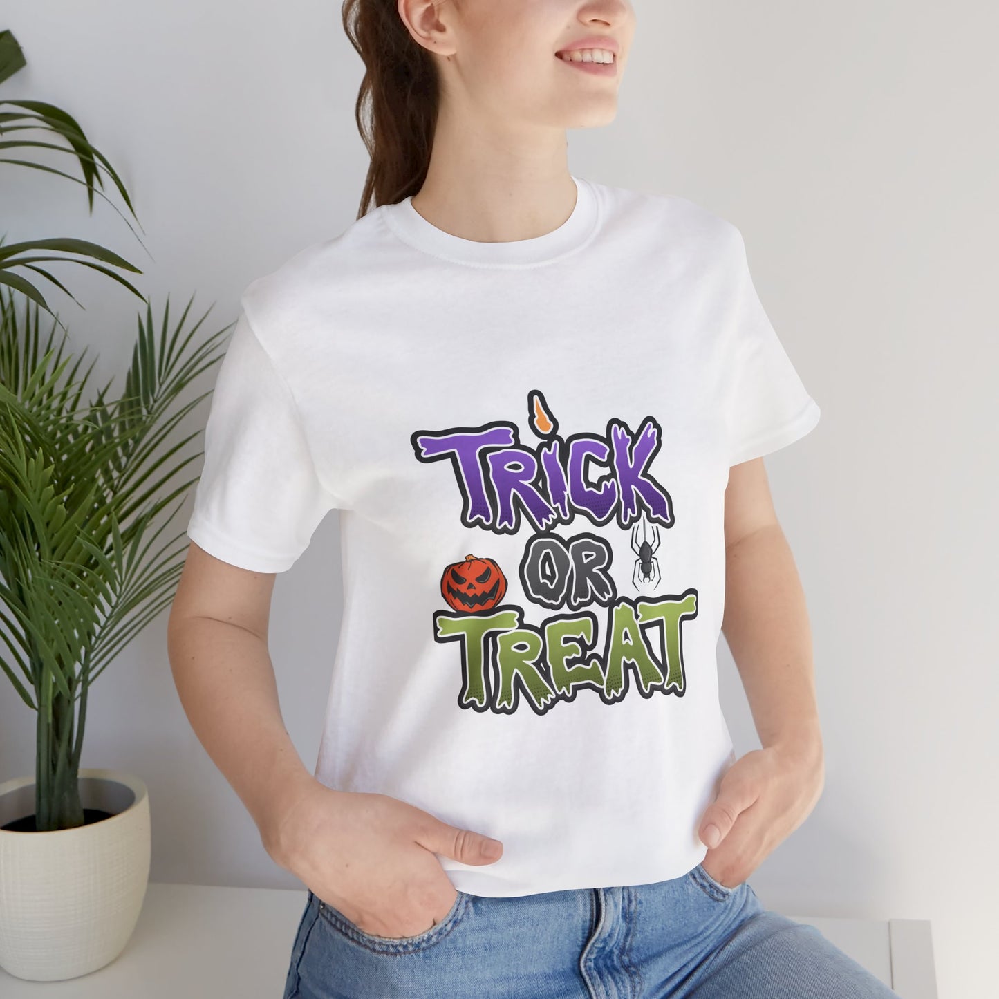Trick or Treat  Unisex Tee: Magical Attitude Shirt, Witchy Apparel, Unique Gift, Humor T-Shirt, Fun Everyday Wear