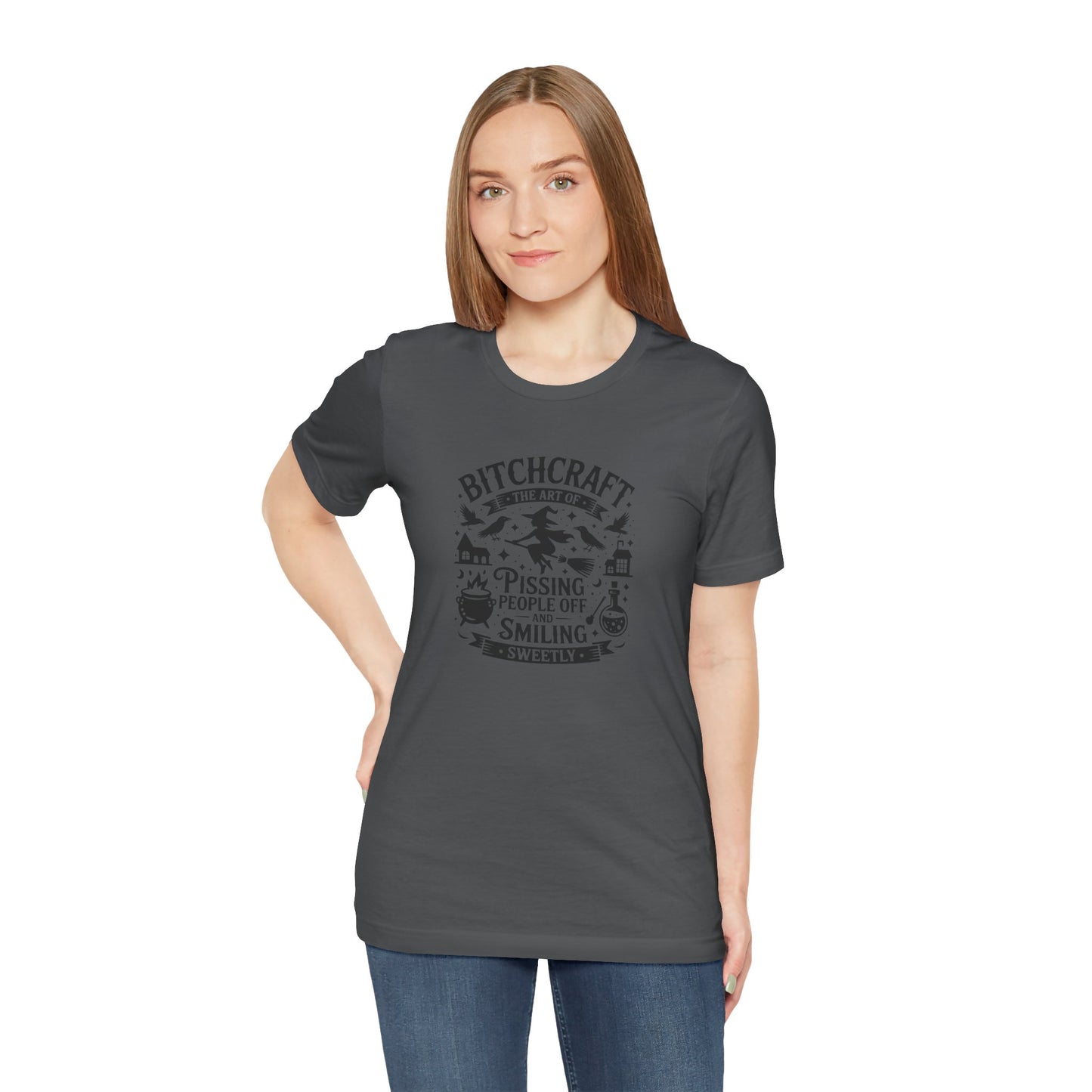 Bitchcraft Unisex Tee: Magical Attitude Shirt, Witchy Apparel, Unique Gift, Humor T-Shirt, Fun Everyday Wear
