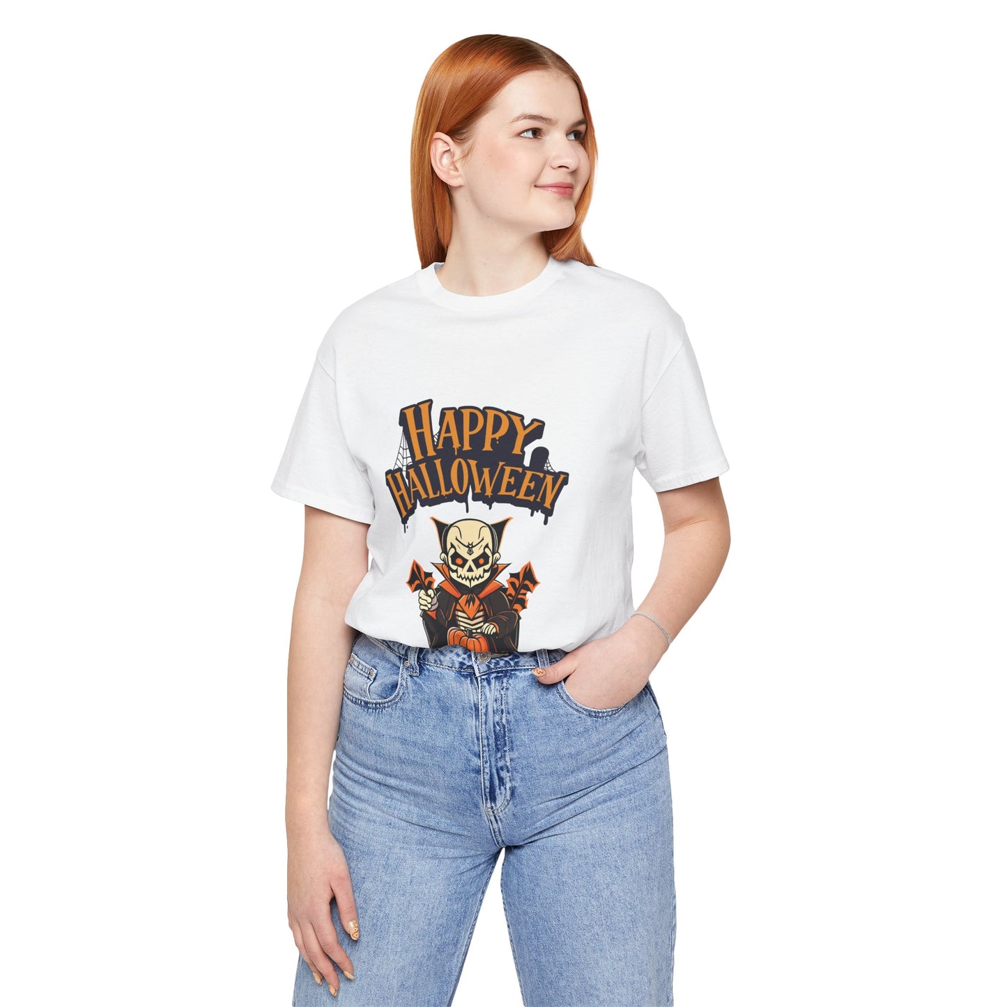 Happy Halloween Dracula Unisex Tee: Magical Attitude Shirt, Witchy Apparel, Unique Gift, Humor T-Shirt, Fun Everyday Wear