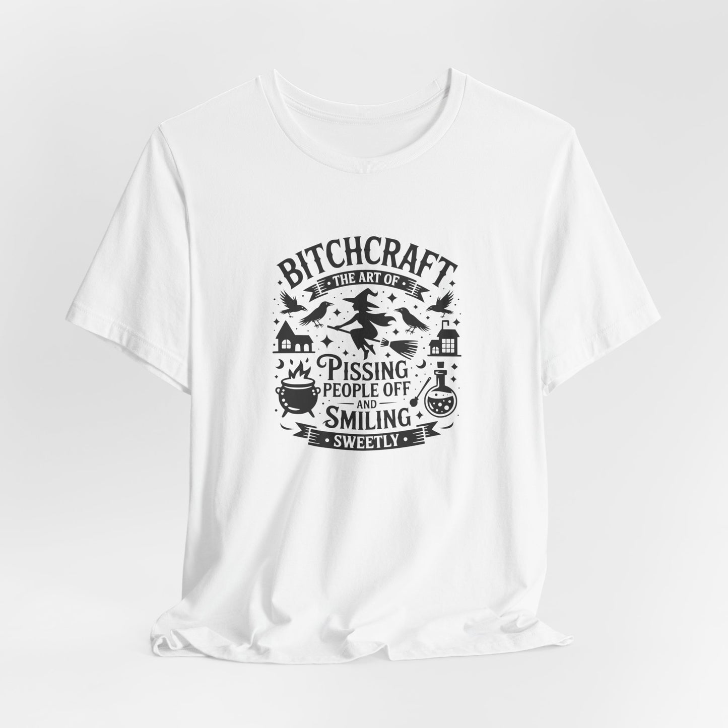 Bitchcraft Unisex Tee: Magical Attitude Shirt, Witchy Apparel, Unique Gift, Humor T-Shirt, Fun Everyday Wear