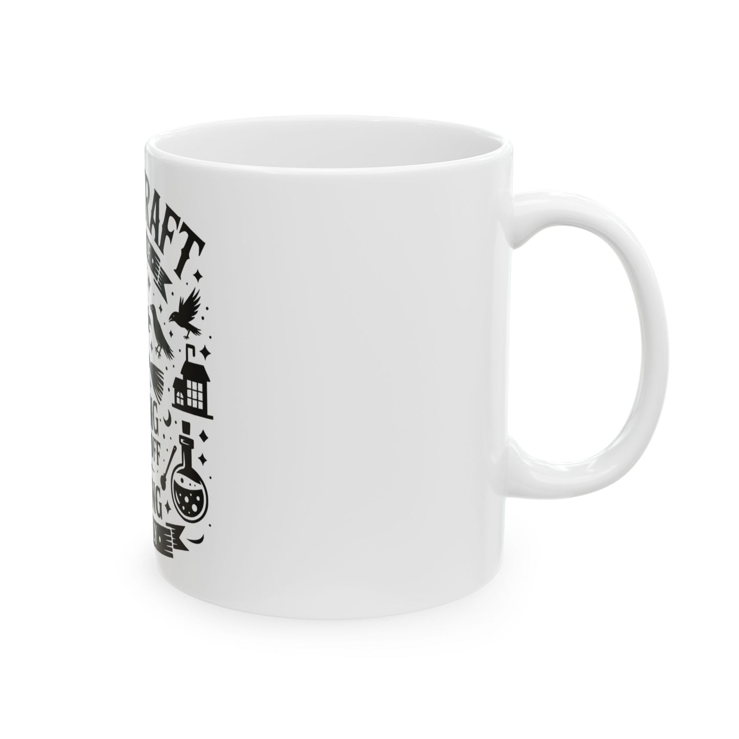 Bitchcraft Black and White Ceramic Mug, Inspirational Coffee Cup, Heartfelt Gift, Self-Care, Home Decor, Morning Routine, Thoughtful Present