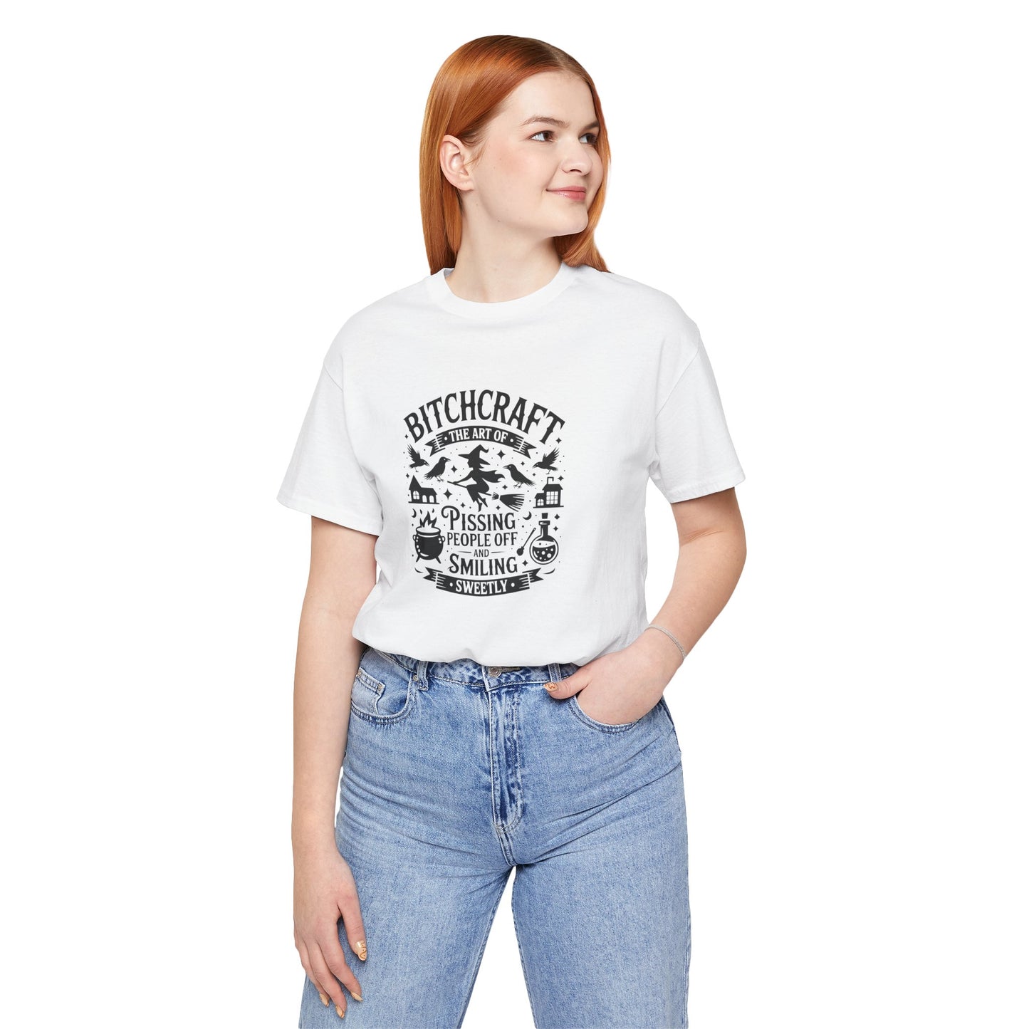 Bitchcraft Unisex Tee: Magical Attitude Shirt, Witchy Apparel, Unique Gift, Humor T-Shirt, Fun Everyday Wear