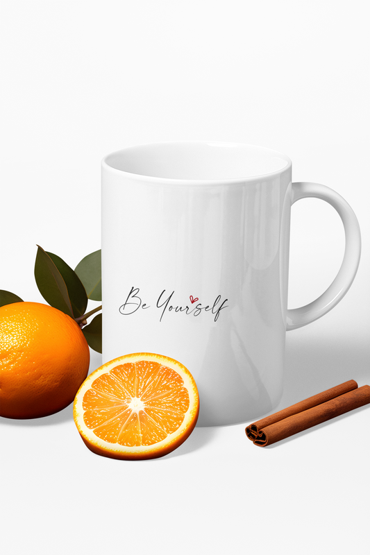 Be Yourself Ceramic Mug, Inspirational Coffee Cup, Heartfelt Gift, Self-Care, Home Decor, Morning Routine, Thoughtful Present