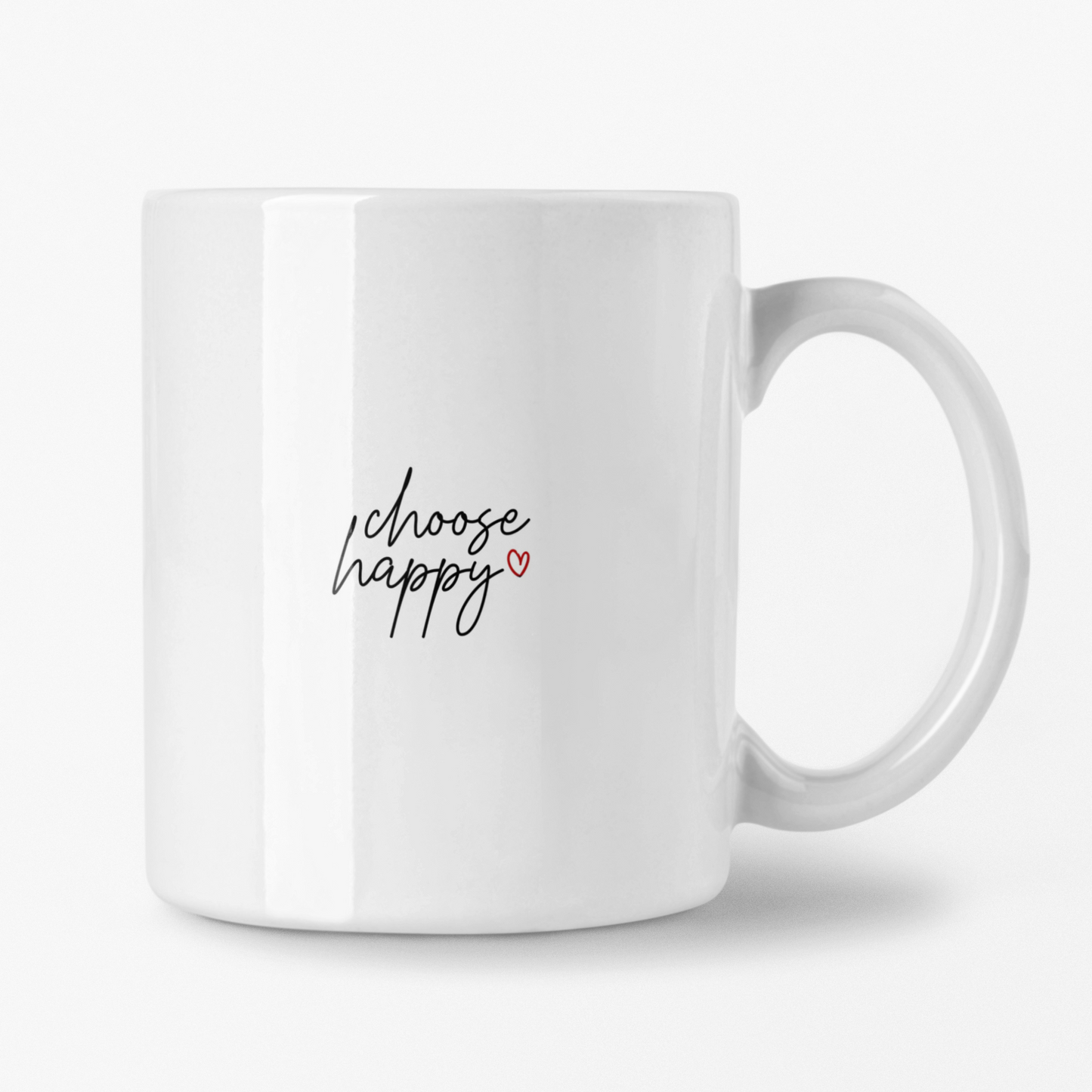 Choose Happy Ceramic Mug, Inspirational Coffee Cup, Heartfelt Gift, Self-Care, Home Decor, Morning Routine, Thoughtful Present