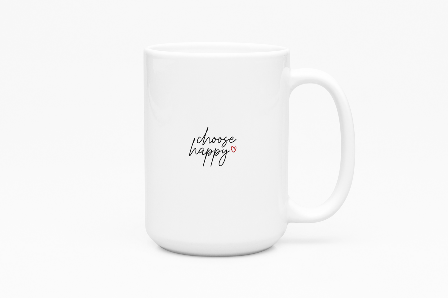 Choose Happy Ceramic Mug, Inspirational Coffee Cup, Heartfelt Gift, Self-Care, Home Decor, Morning Routine, Thoughtful Present
