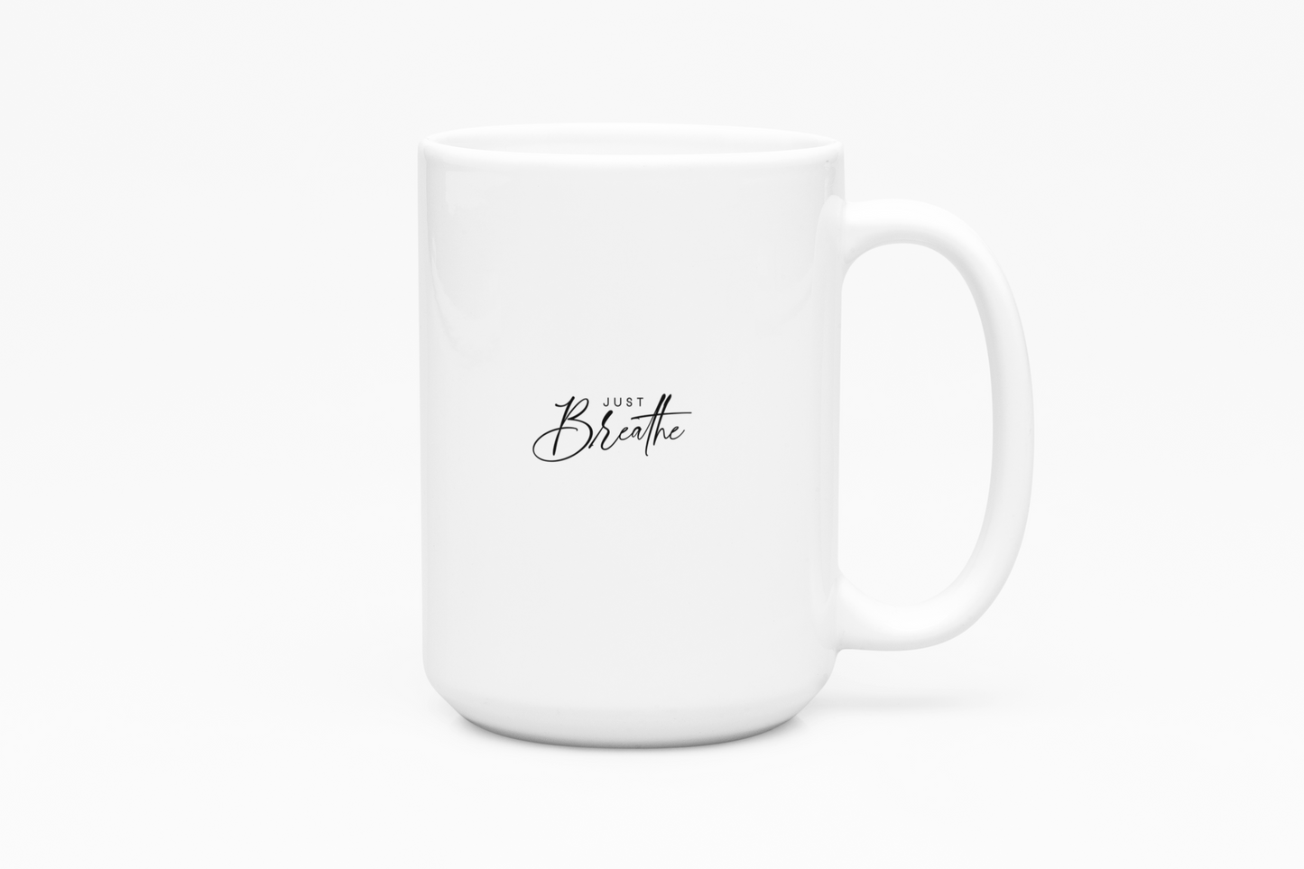 Just Breathe Ceramic Mug, Inspirational Coffee Cup, Heartfelt Gift, Self-Care, Home Decor, Morning Routine, Thoughtful Present
