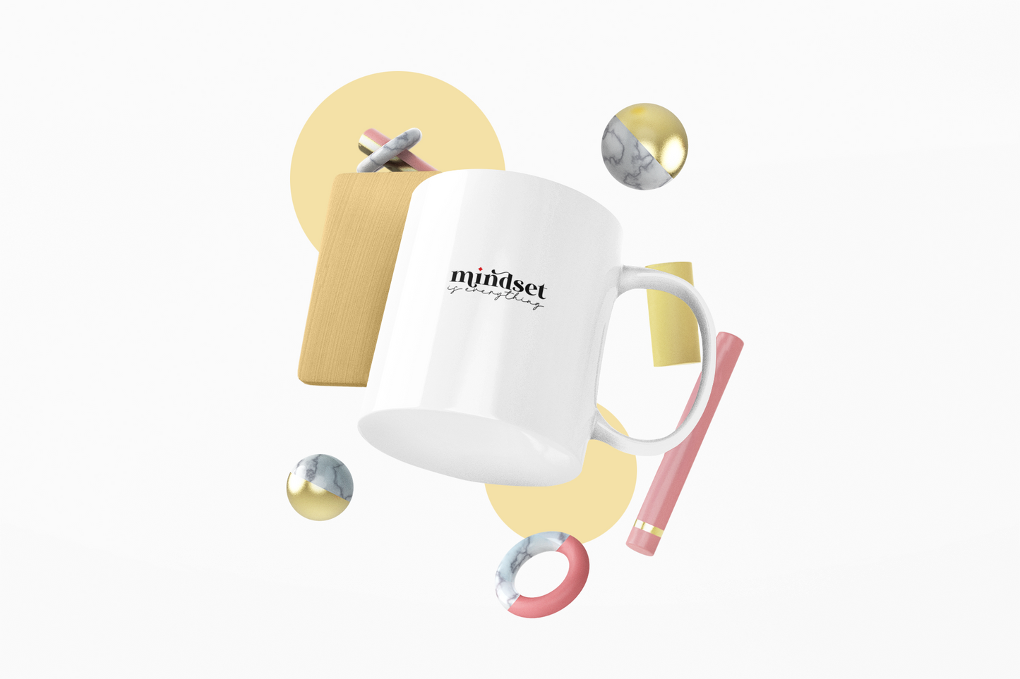 Mindset is Everything Ceramic Mug, Inspirational Coffee Cup, Heartfelt Gift, Self-Care, Home Decor, Morning Routine, Thoughtful Present