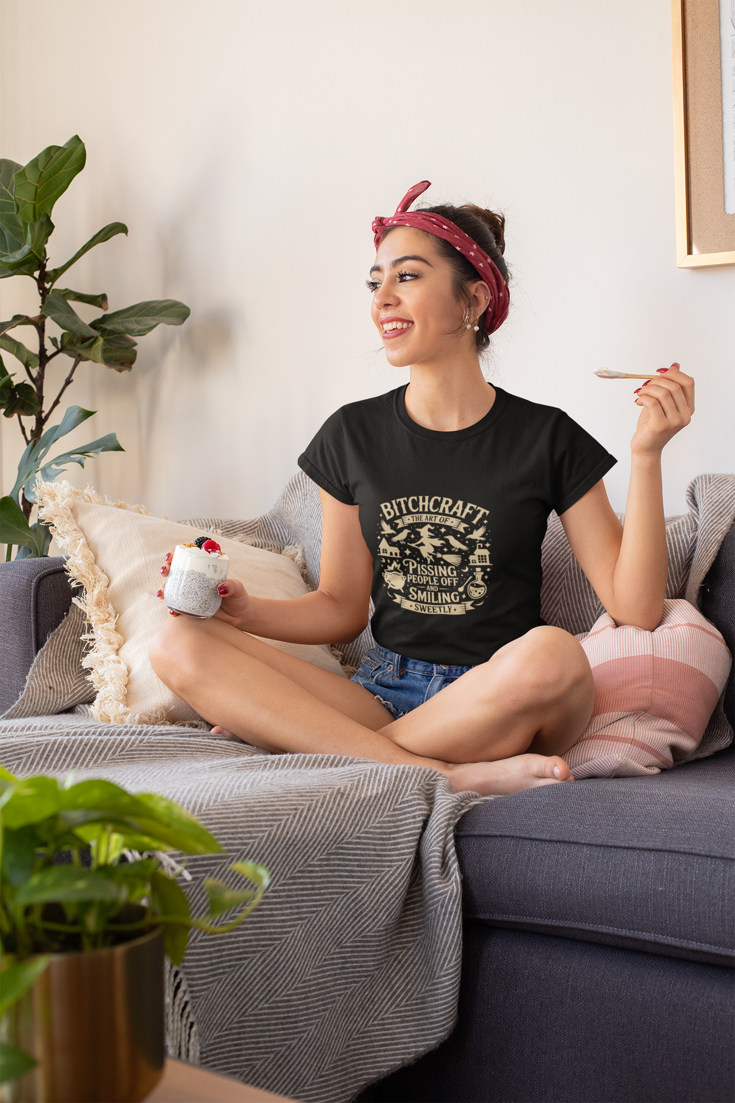 Black Bitchcraft Unisex Tee: Magical Attitude Shirt, Witchy Apparel, Unique Gift, Humor T-Shirt, Fun Everyday Wear