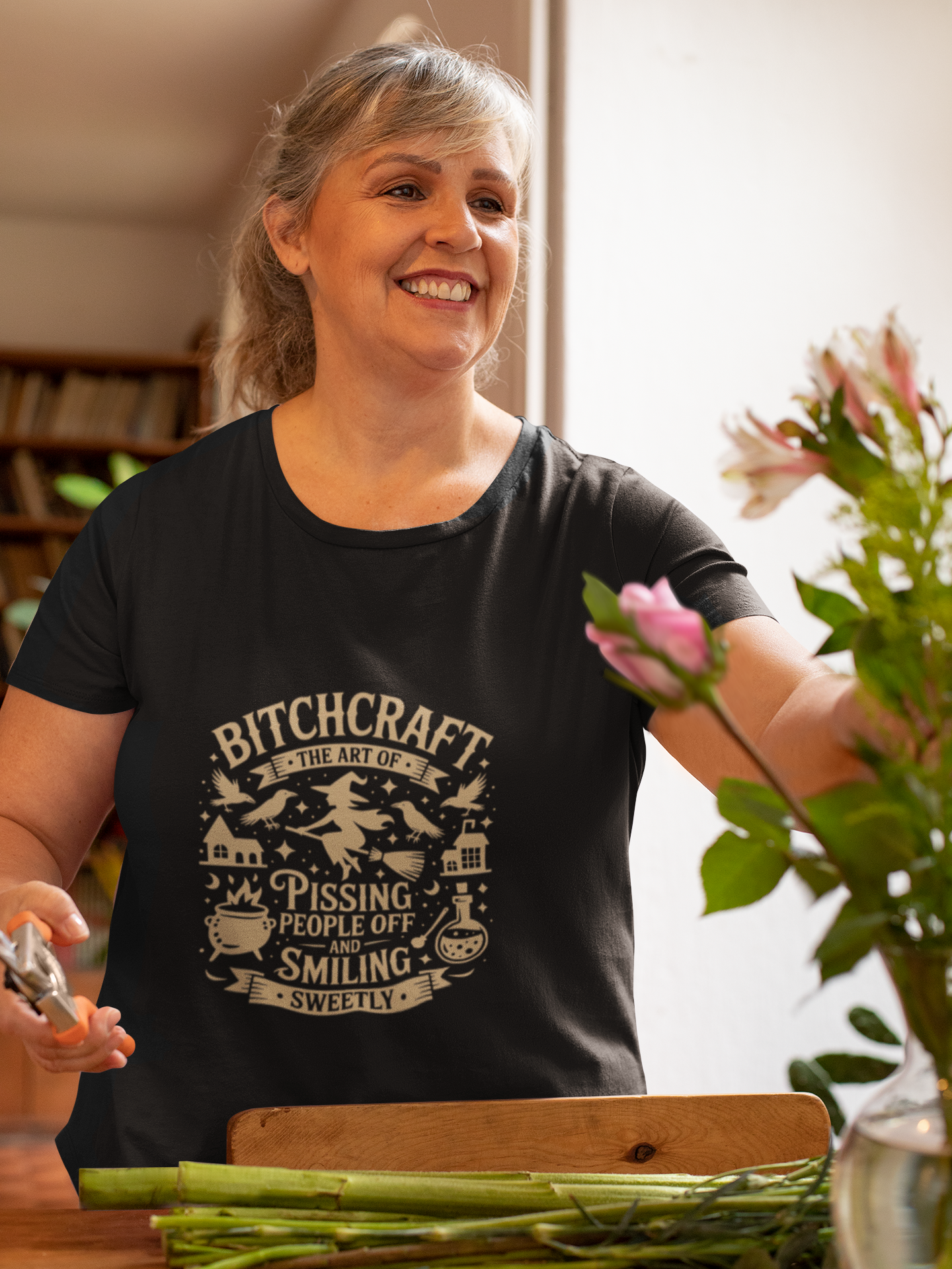 Black Bitchcraft Unisex Tee: Magical Attitude Shirt, Witchy Apparel, Unique Gift, Humor T-Shirt, Fun Everyday Wear