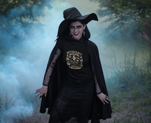 Black Bitchcraft Unisex Tee: Magical Attitude Shirt, Witchy Apparel, Unique Gift, Humor T-Shirt, Fun Everyday Wear
