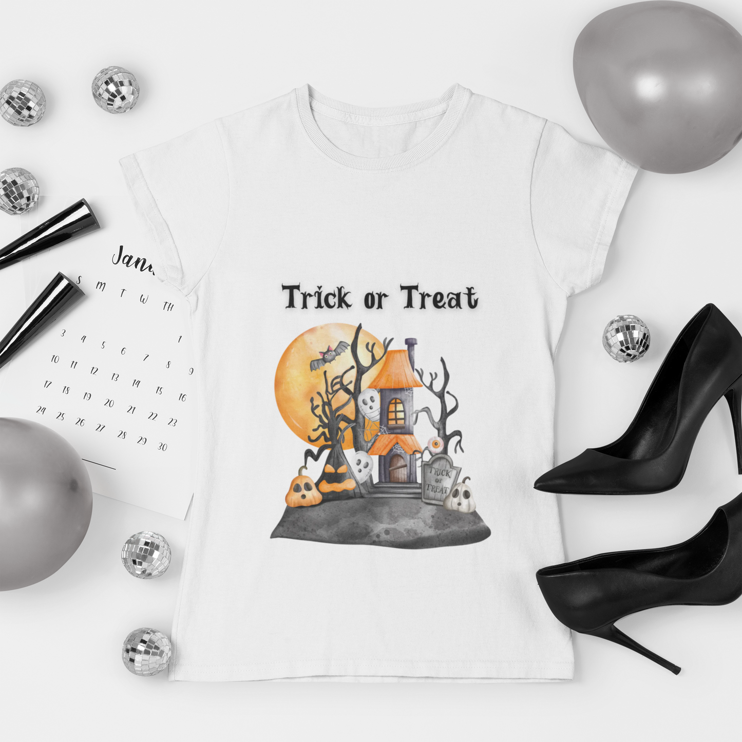 Funny Trick or Treat  Unisex Tee: Magical Attitude Shirt, Witchy Apparel, Unique Gift, Humor T-Shirt, Fun Everyday Wear