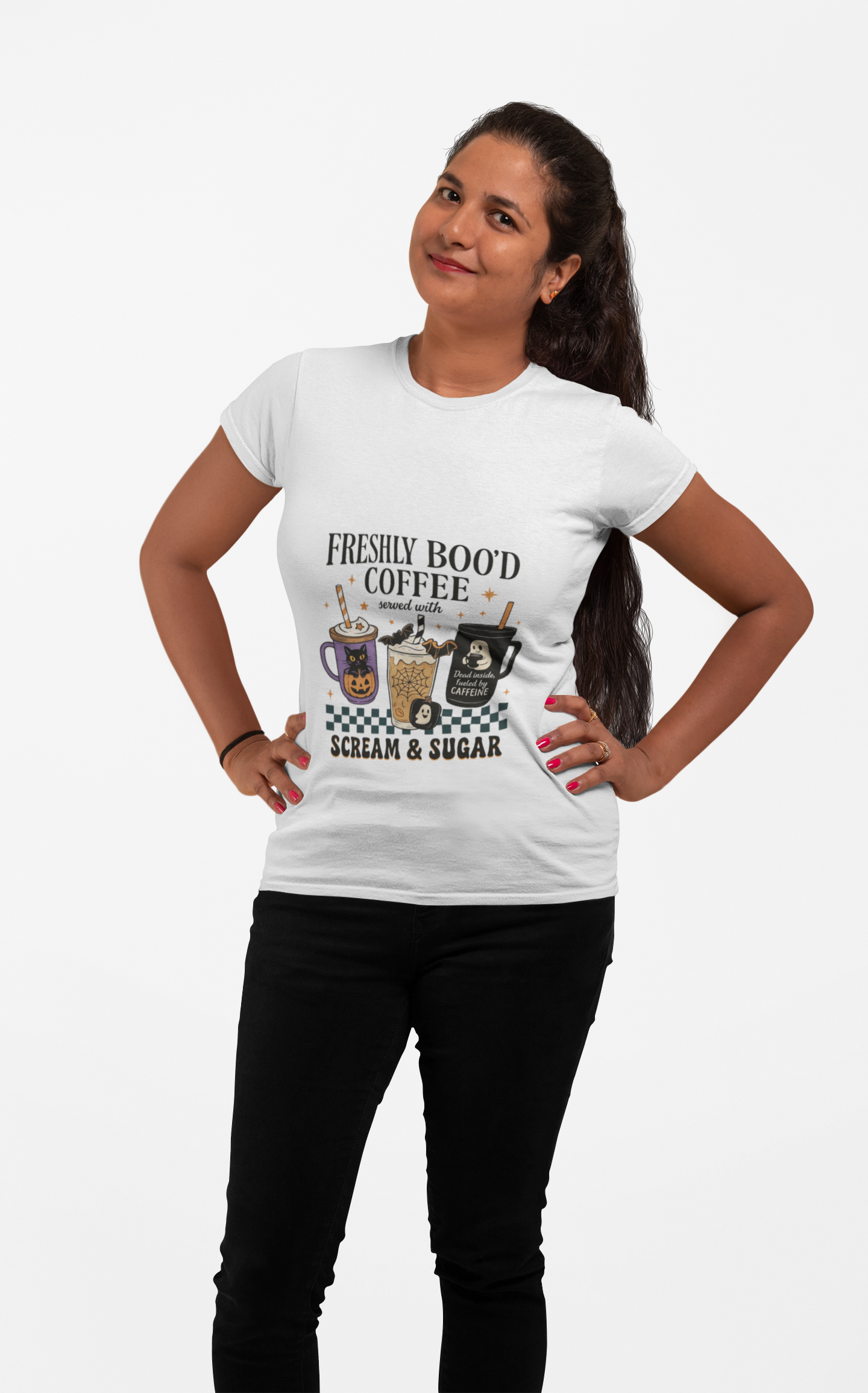 Freshly Boo'd Coffee Served with Scream & Sugar Unisex Tee: Magical Attitude Shirt, Witchy Apparel, Unique Gift, Humor T-Shirt, Fun Everyday Wear