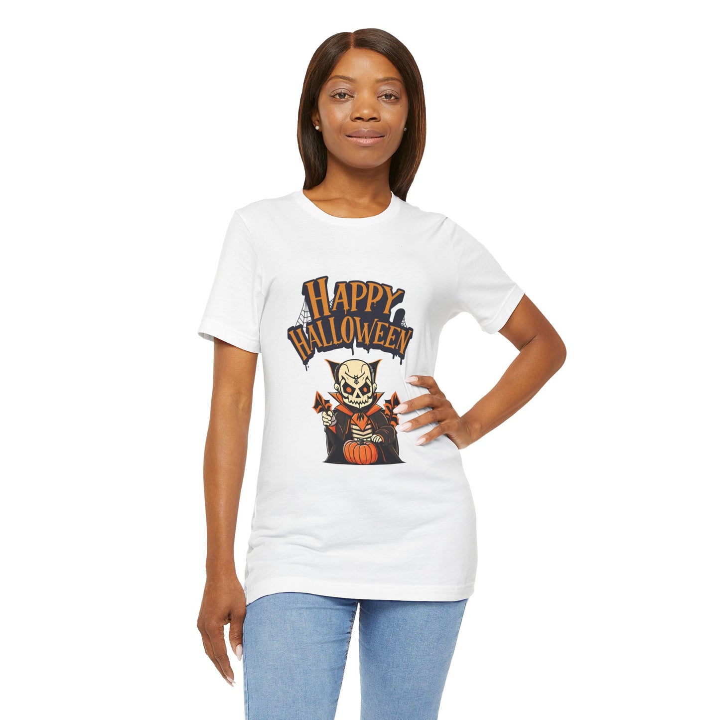 Happy Halloween Dracula Unisex Tee: Magical Attitude Shirt, Witchy Apparel, Unique Gift, Humor T-Shirt, Fun Everyday Wear