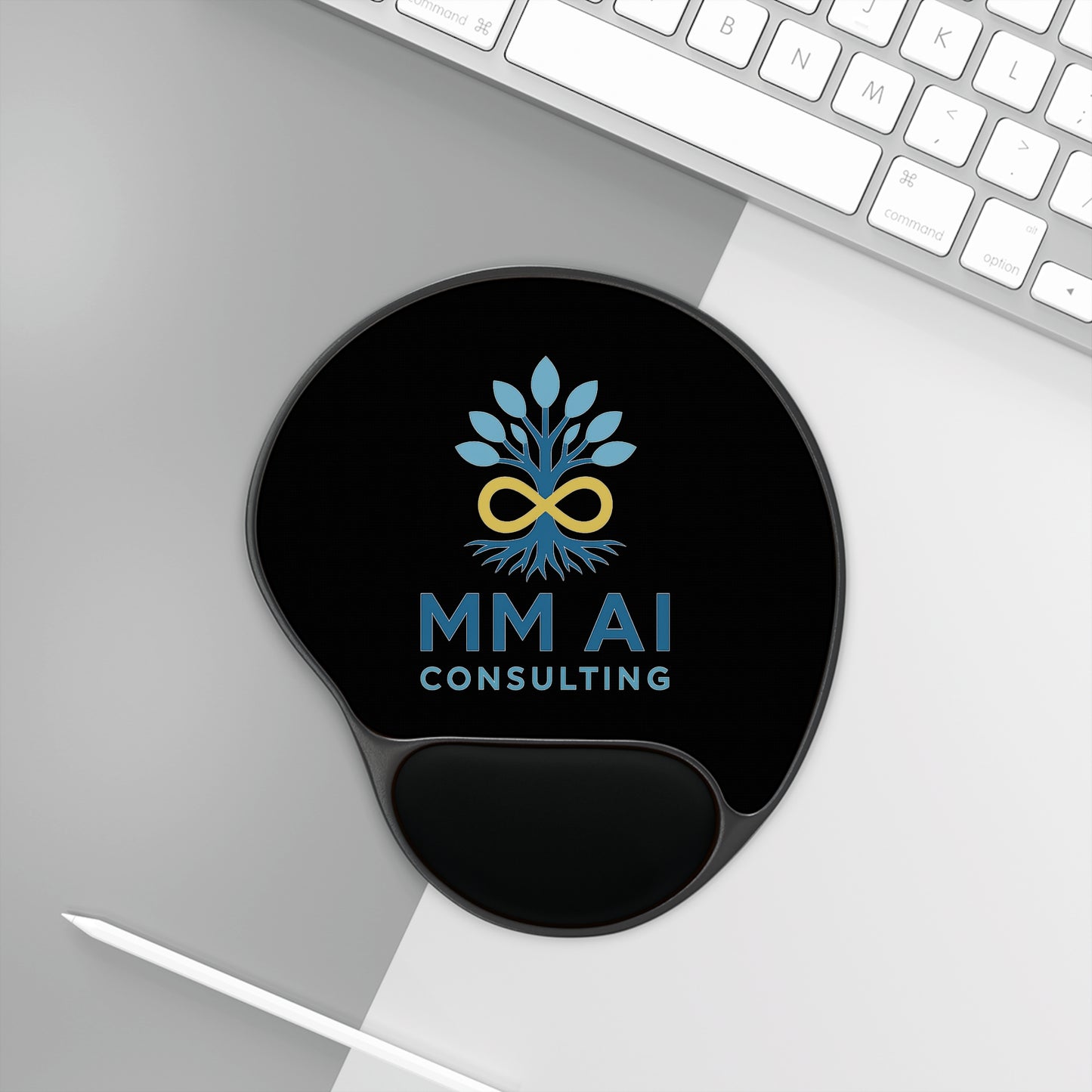 Personalized Mouse Pad with Wrist Rest — Ergonomic Office Desk Mousepad
