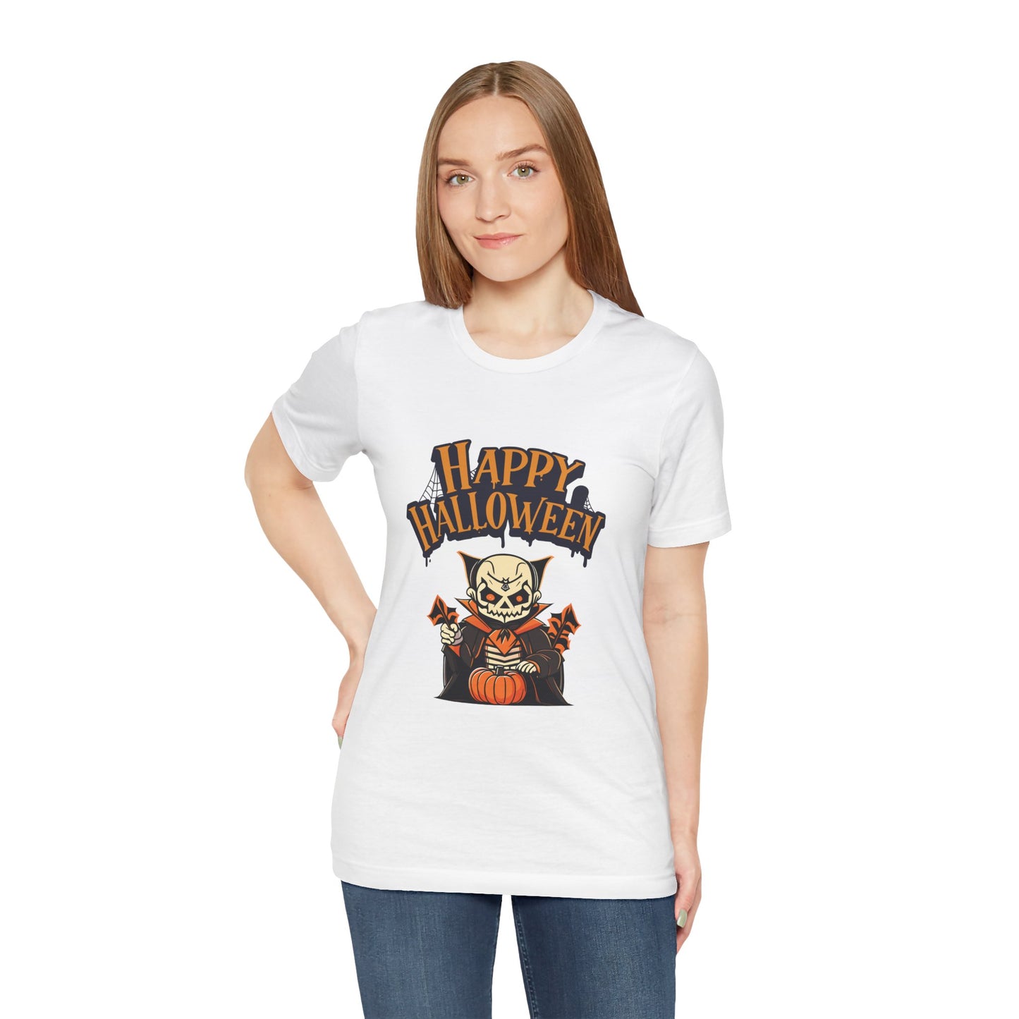 Happy Halloween Dracula Unisex Tee: Magical Attitude Shirt, Witchy Apparel, Unique Gift, Humor T-Shirt, Fun Everyday Wear