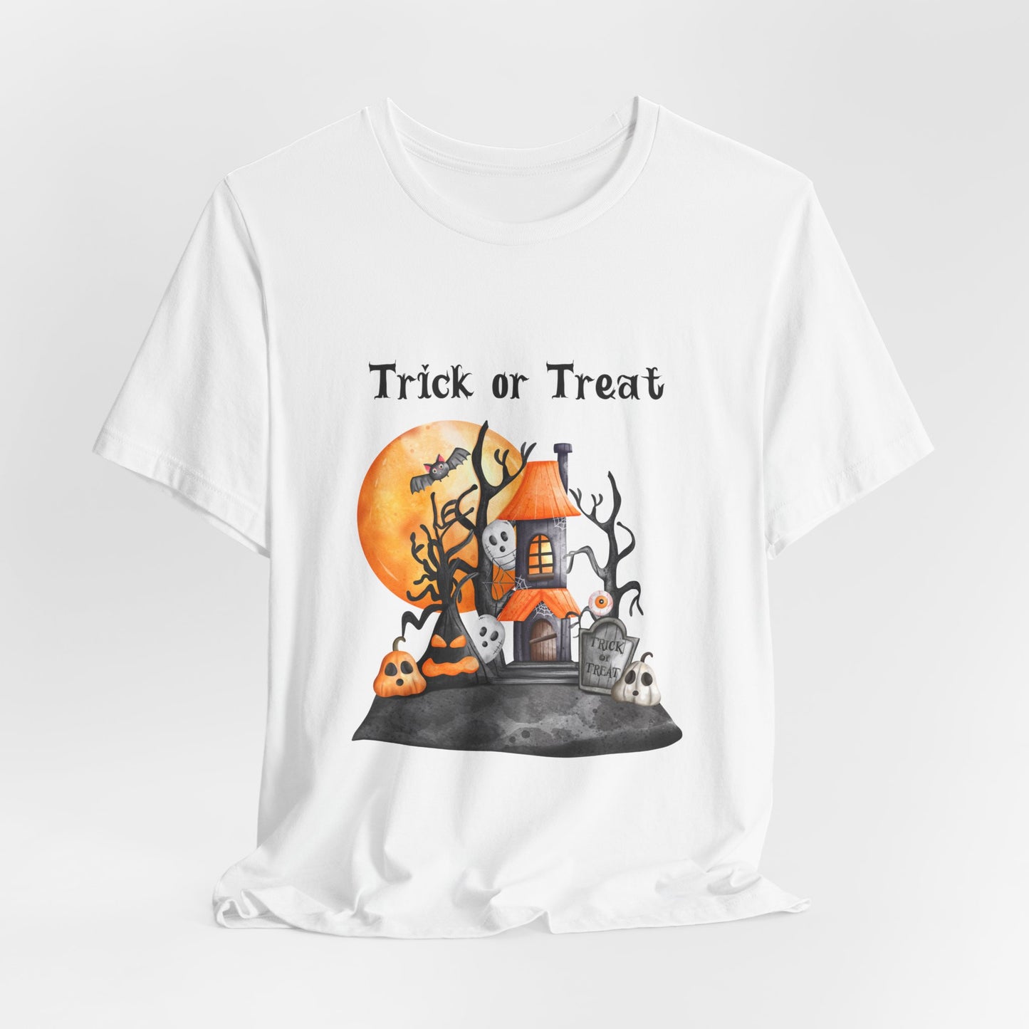 Funny Trick or Treat  Unisex Tee: Magical Attitude Shirt, Witchy Apparel, Unique Gift, Humor T-Shirt, Fun Everyday Wear