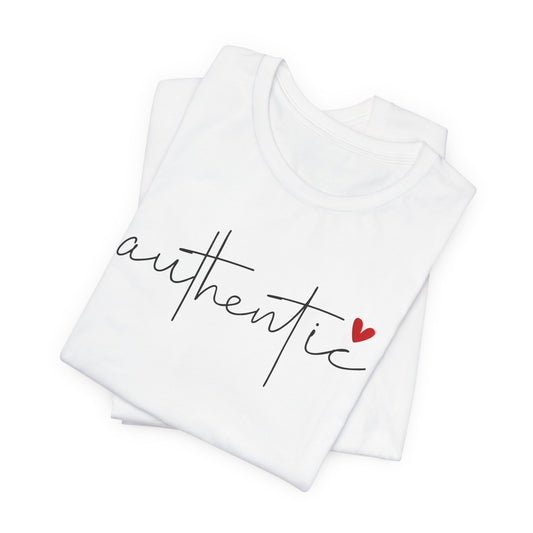 Authentic Heart Short Sleeve Tee - Unisex T-shirt for Everyday Wear, Casual Gift, Trendy Apparel, Perfect for Self-Expression, [...]