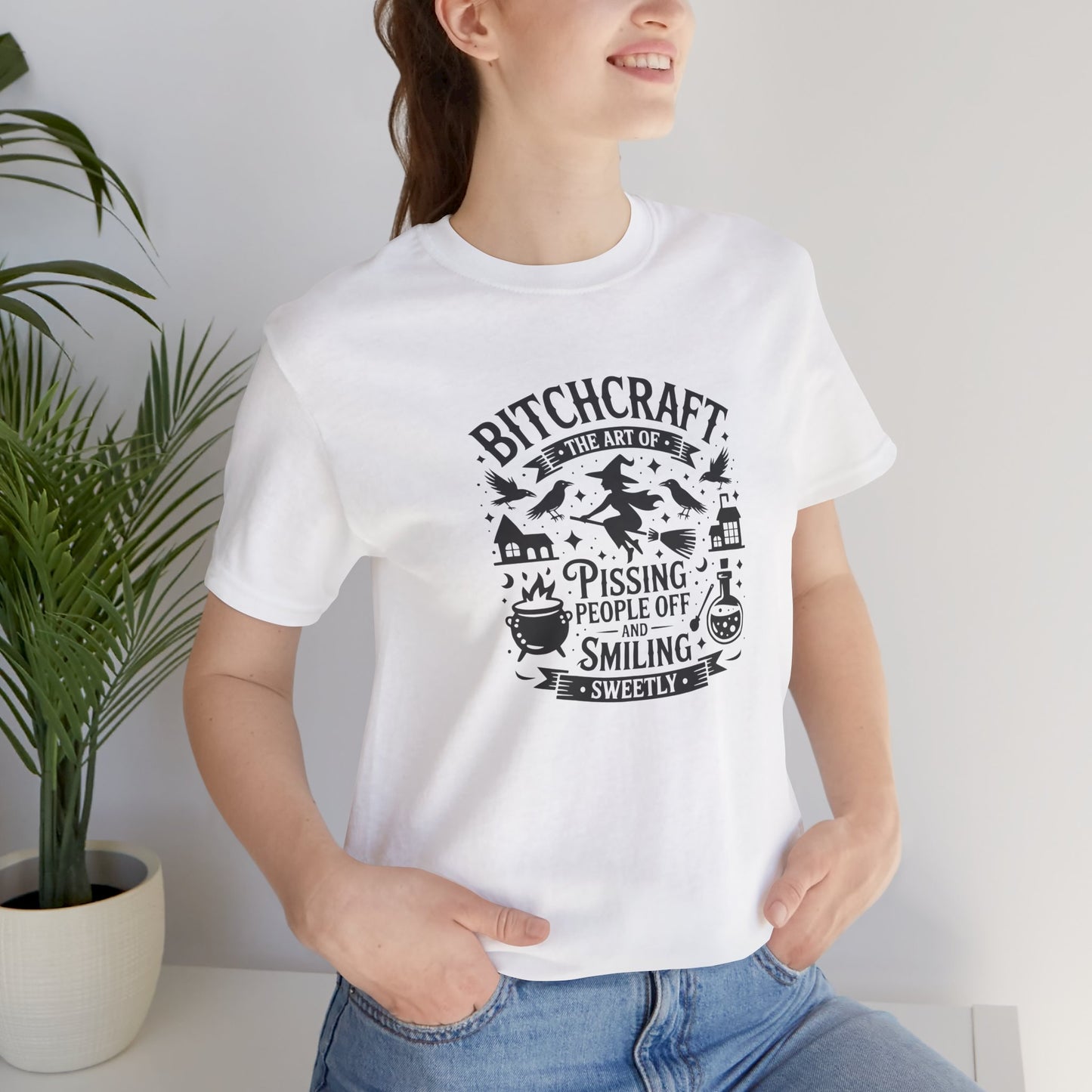 Bitchcraft Unisex Tee: Magical Attitude Shirt, Witchy Apparel, Unique Gift, Humor T-Shirt, Fun Everyday Wear