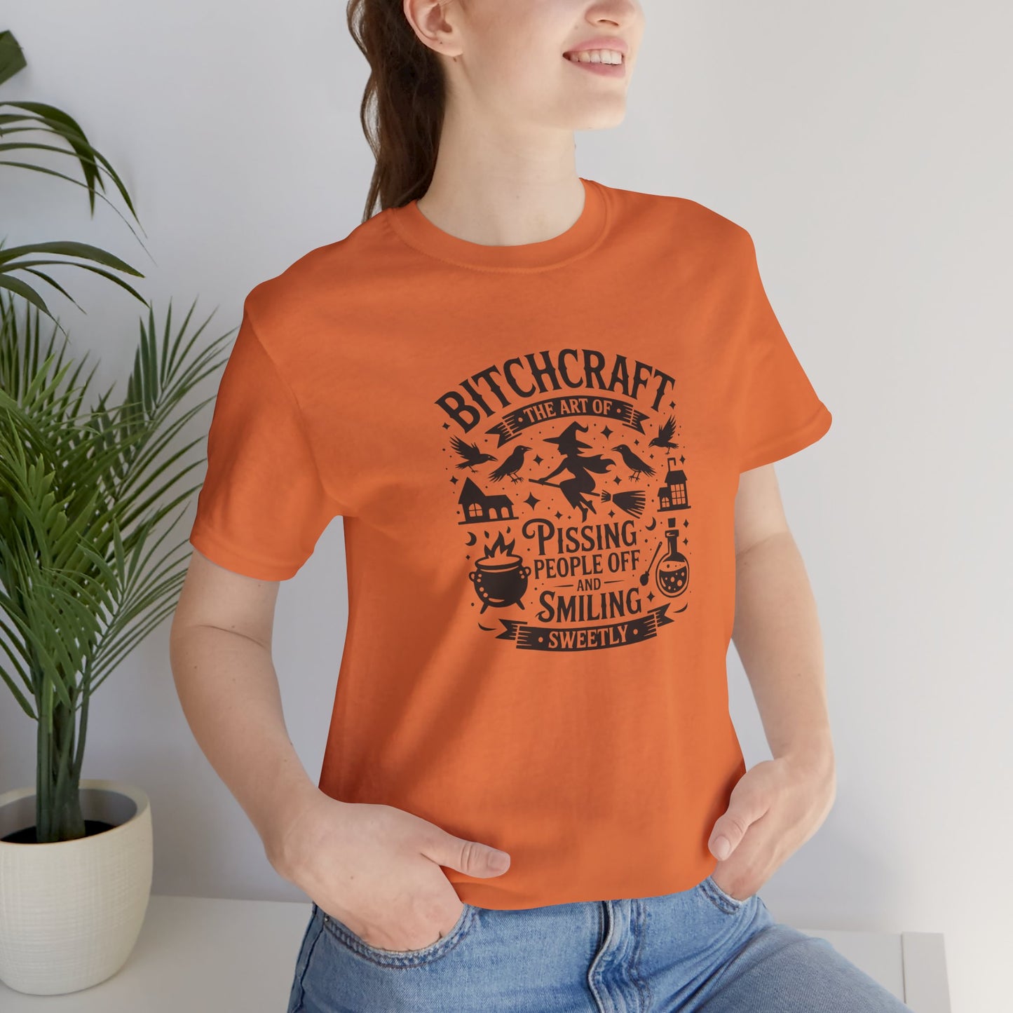 Bitchcraft Unisex Tee: Magical Attitude Shirt, Witchy Apparel, Unique Gift, Humor T-Shirt, Fun Everyday Wear