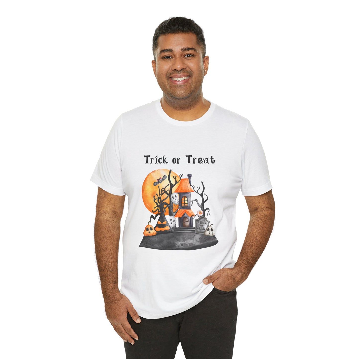 Funny Trick or Treat  Unisex Tee: Magical Attitude Shirt, Witchy Apparel, Unique Gift, Humor T-Shirt, Fun Everyday Wear
