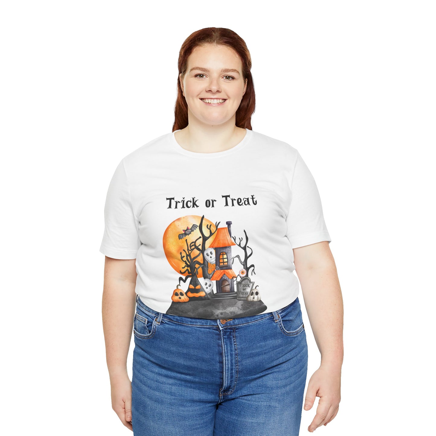 Funny Trick or Treat  Unisex Tee: Magical Attitude Shirt, Witchy Apparel, Unique Gift, Humor T-Shirt, Fun Everyday Wear