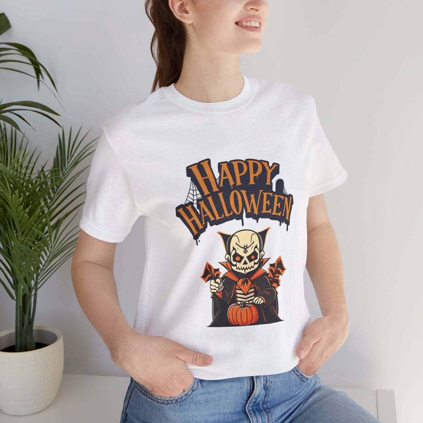 Happy Halloween Dracula Unisex Tee: Magical Attitude Shirt, Witchy Apparel, Unique Gift, Humor T-Shirt, Fun Everyday Wear