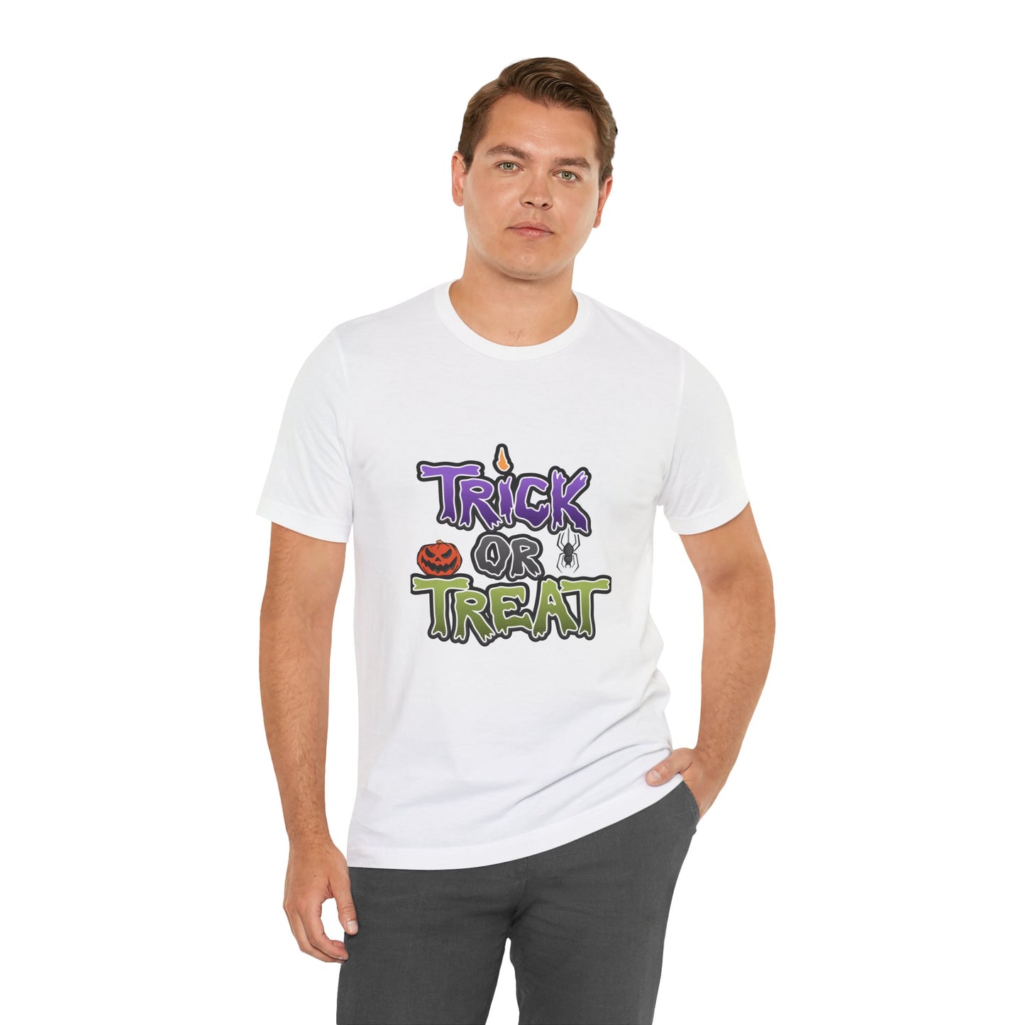 Trick or Treat  Unisex Tee: Magical Attitude Shirt, Witchy Apparel, Unique Gift, Humor T-Shirt, Fun Everyday Wear