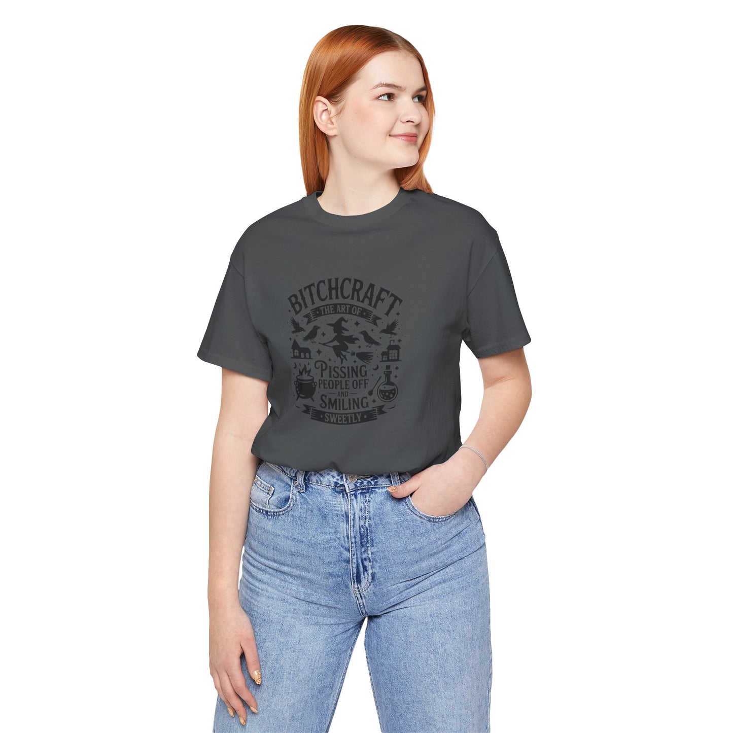 Bitchcraft Unisex Tee: Magical Attitude Shirt, Witchy Apparel, Unique Gift, Humor T-Shirt, Fun Everyday Wear