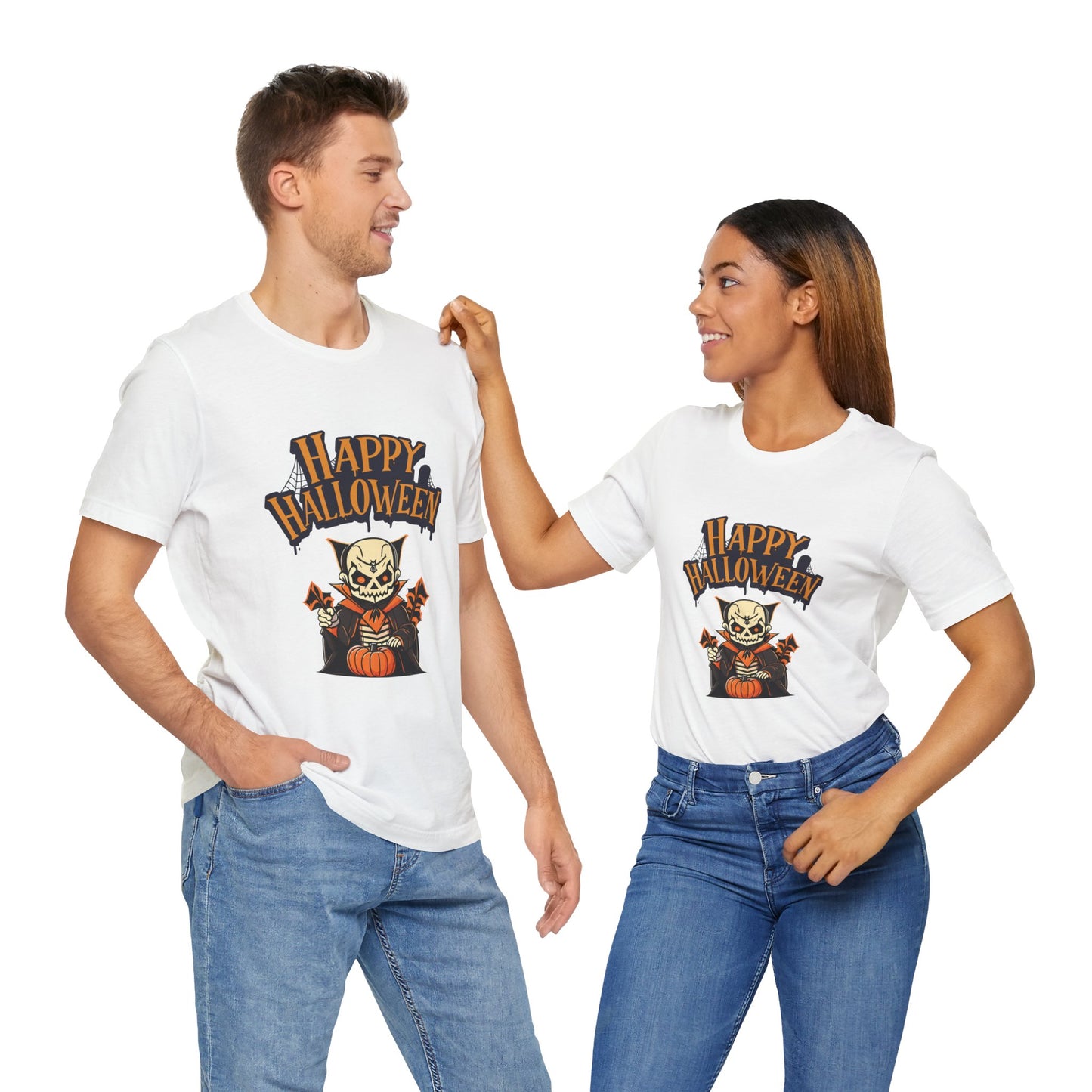 Happy Halloween Dracula Unisex Tee: Magical Attitude Shirt, Witchy Apparel, Unique Gift, Humor T-Shirt, Fun Everyday Wear