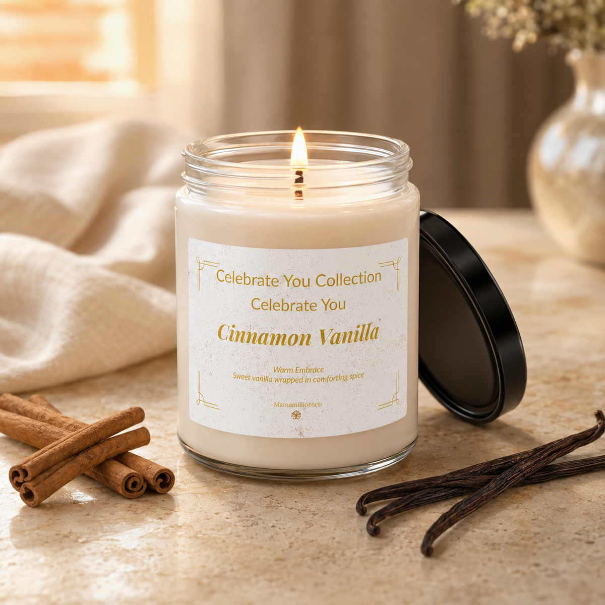 Celebrate You Scented Soy Candle — Cinnamon Vanilla