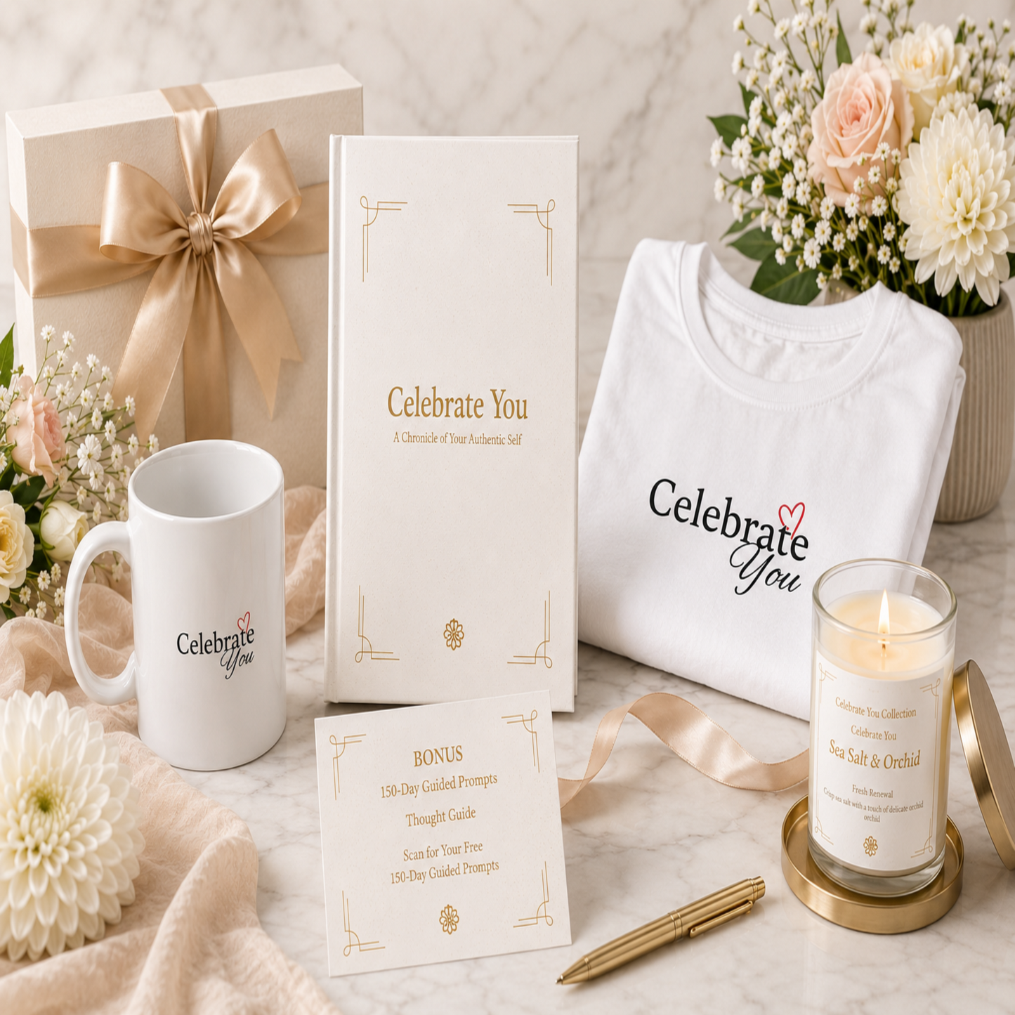Celebrate You Bonus Thought Guide | 150 Guided Journal Prompts Digital Download