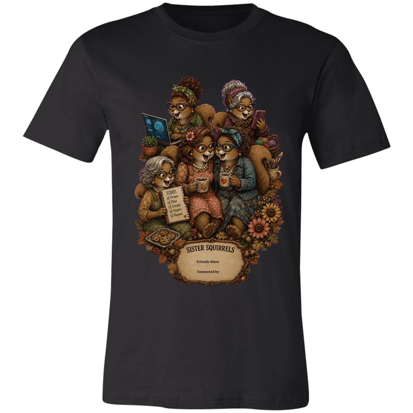 Personalized Sister Squirrels Friendship T-Shirt